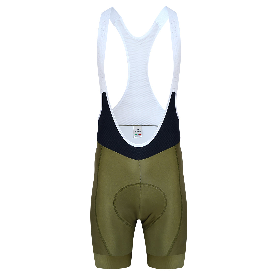 Men's cycling bib shorts with Italian chamois, designed for comfort and performance