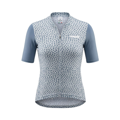 Short-sleeve shirt with a pattern on a white background