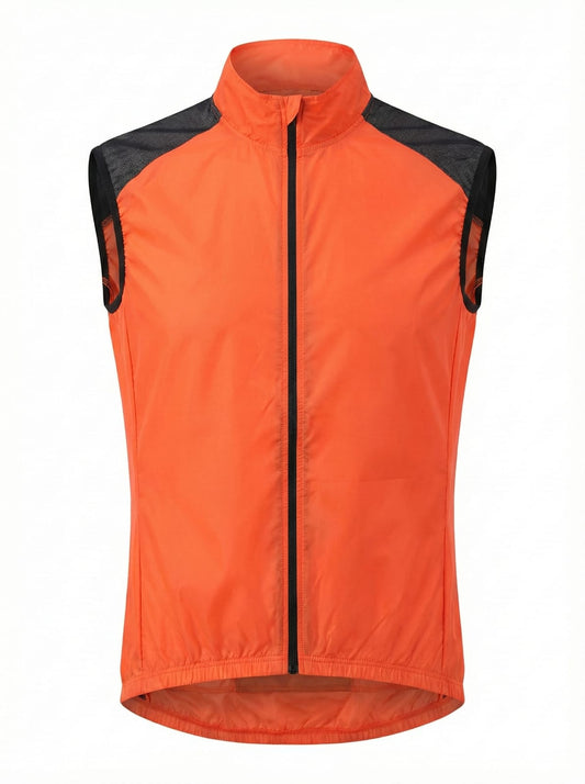 High-visibility fluorescent cycling gilet