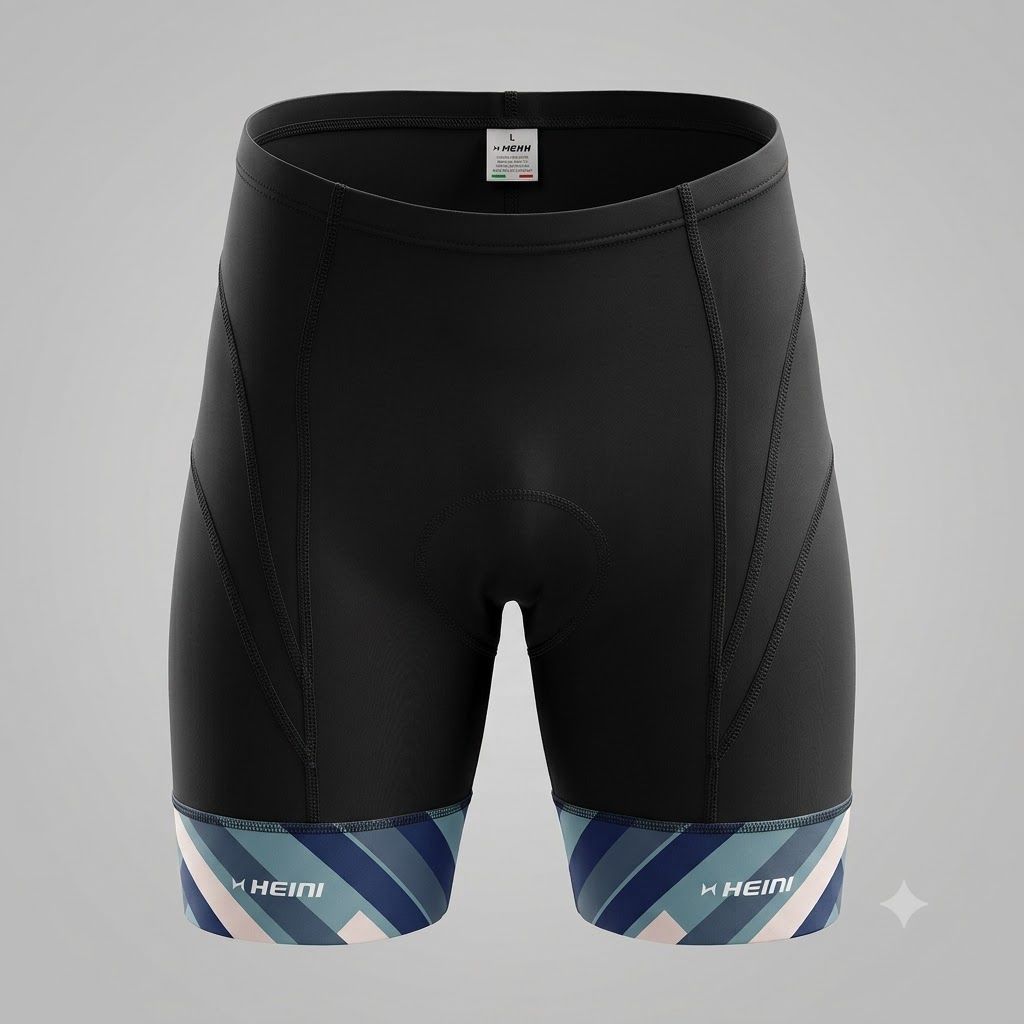 Cycling mens padded shorts with italian fabric 